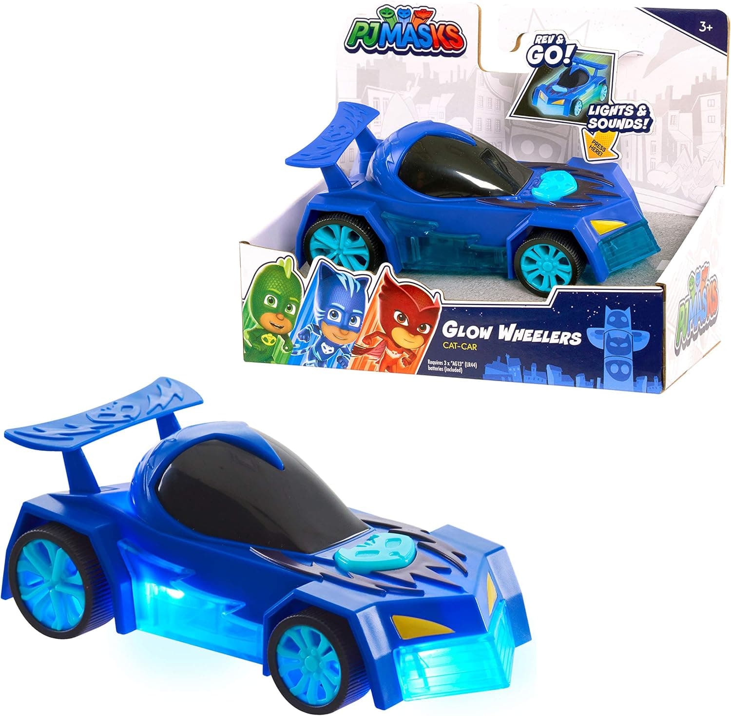 PJ Masks Glow Wheelers Cat-Car, by Just Play