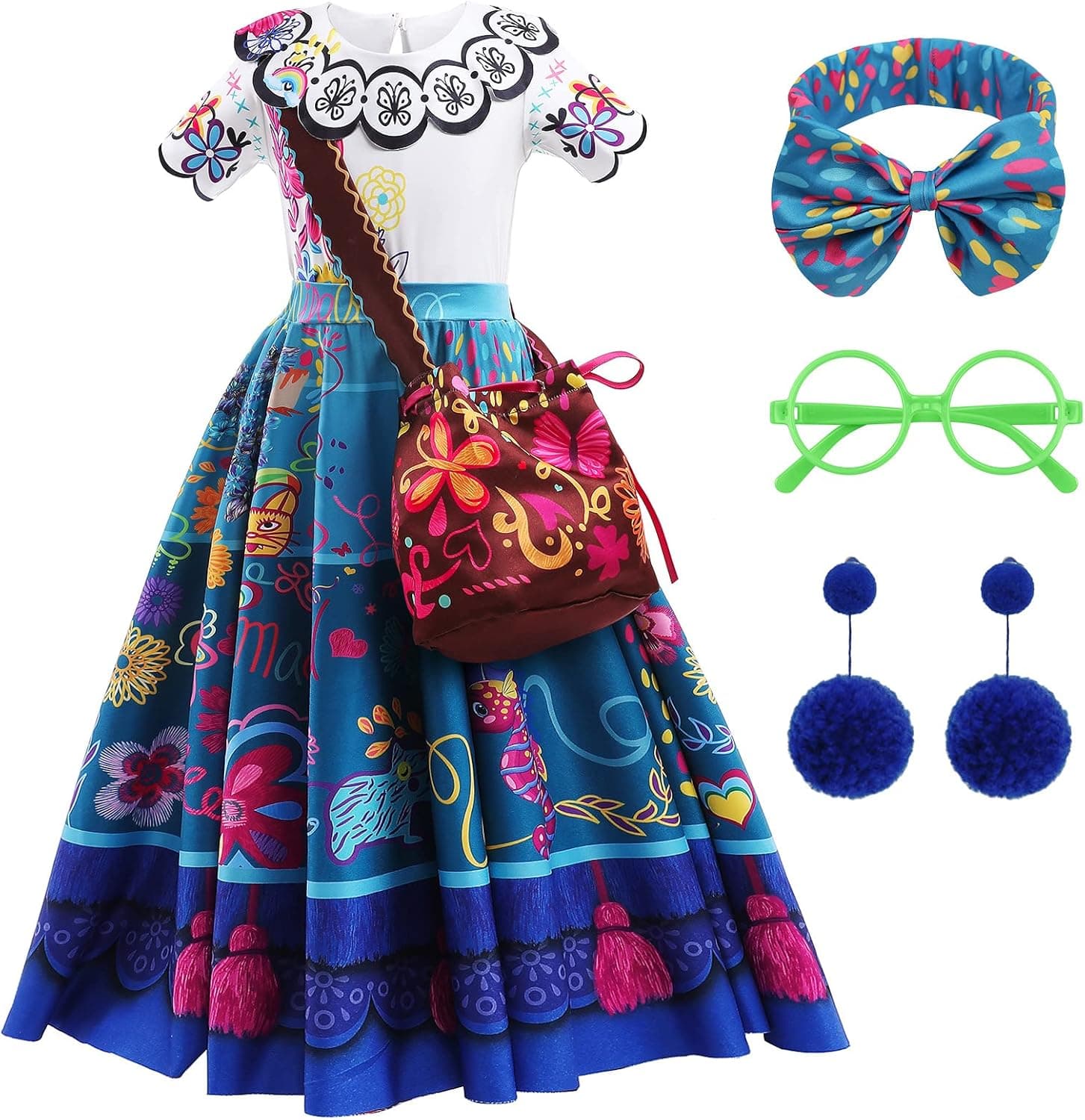HBTKXIAWEI Magic Family Dress Costume Toddler Girls Cosplay Princess Outfits Kids Halloween Stage Show Party Dress Up
