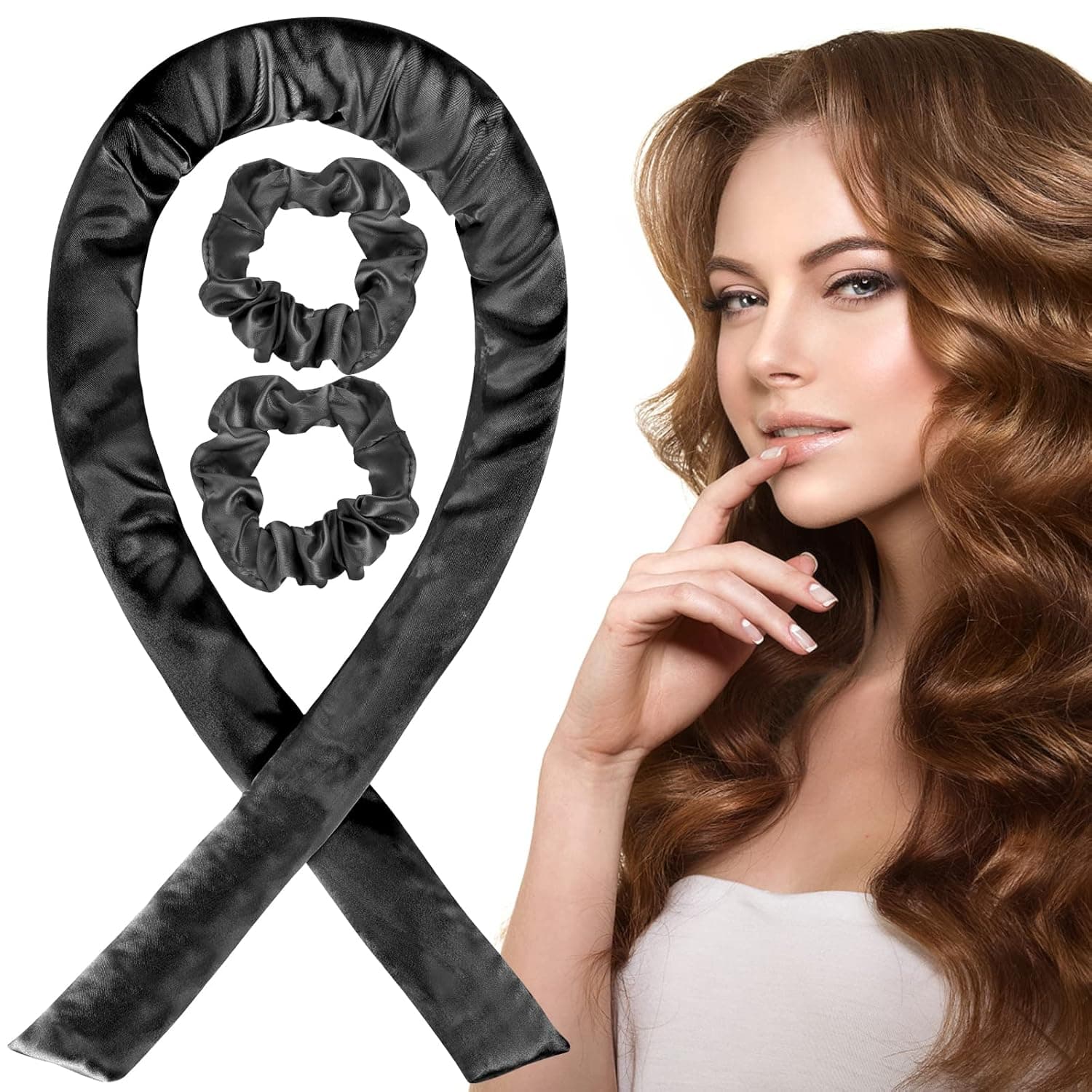 Supplim Heatless Hair Curler - Heatless Curling Rod Headband for Long Hair, No Heat Hair Rollers Hair Curlers for Women to Sleep In Overnight Soft Wave DIY Hair Wrap Styling Tool