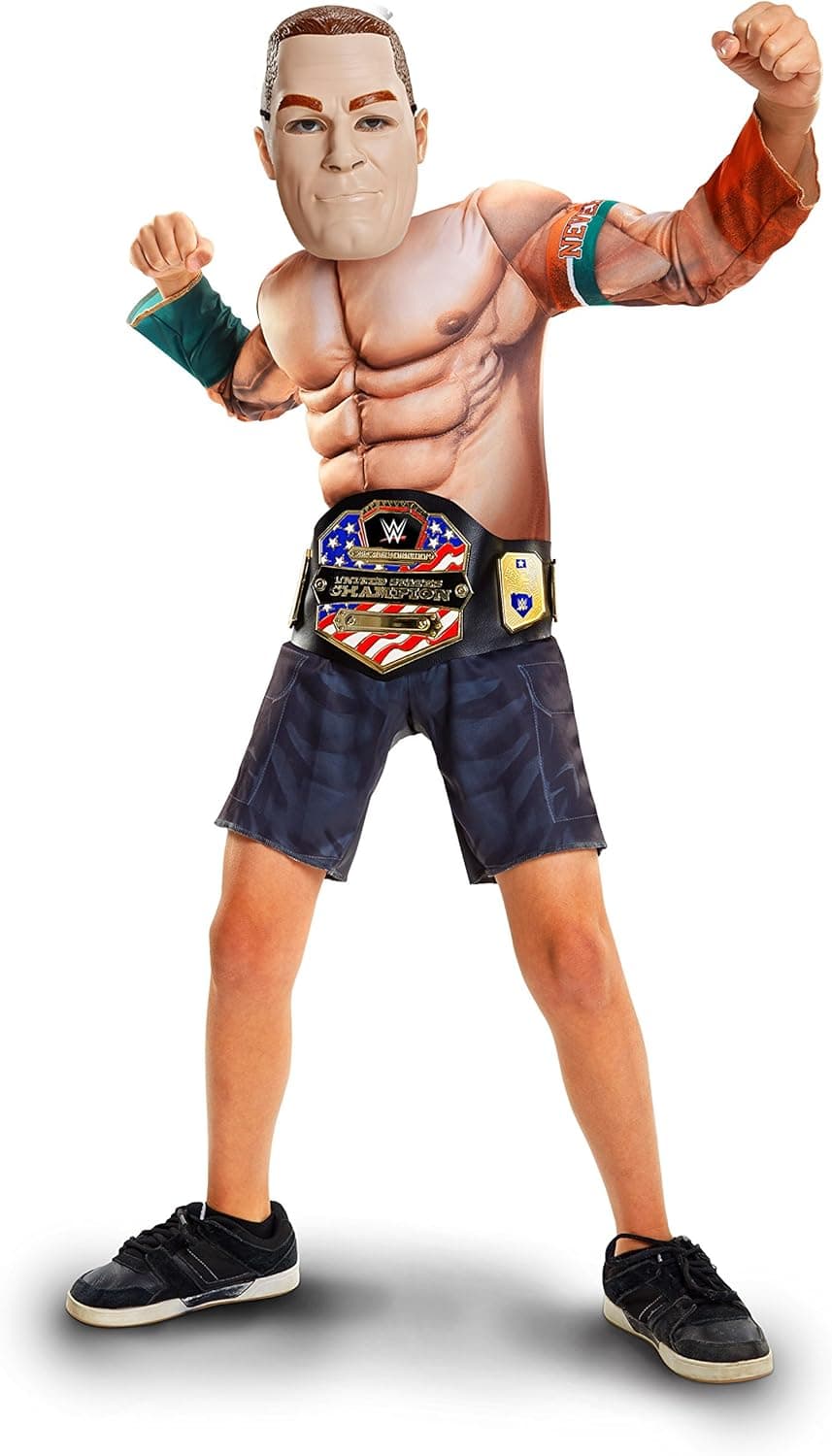 W John Cena Deluxe Muscle Suit with Championship Title Belt