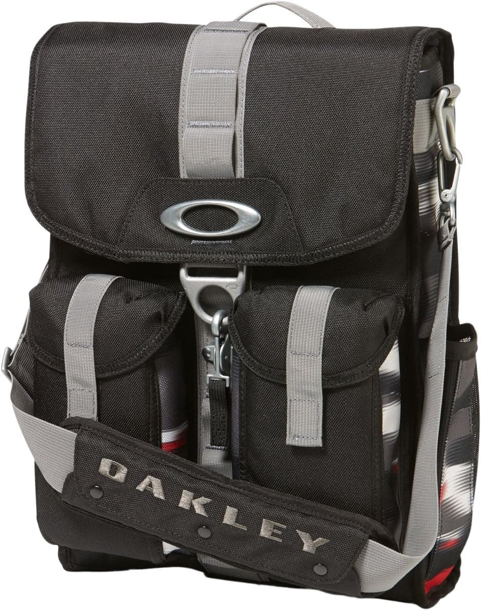 Oakley Mens Dry Goods Vertical Messenger Bag One Size Red Line