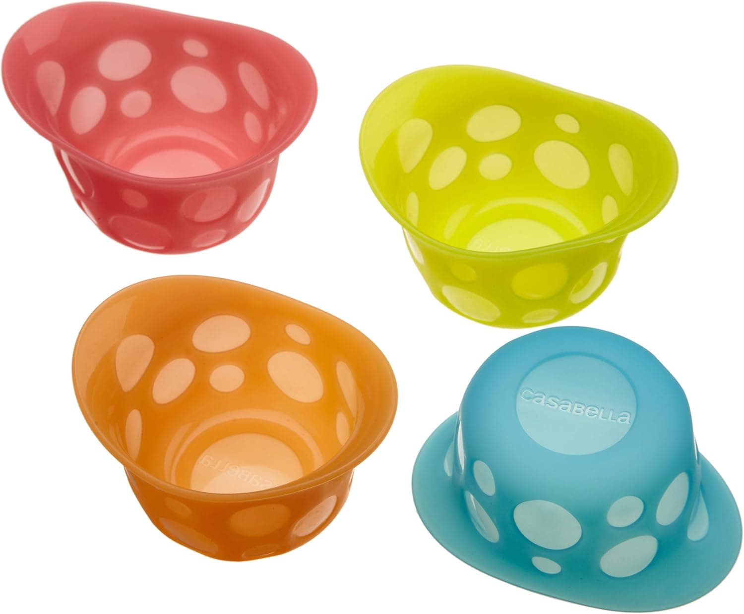 Flexible, Silicone Food Prep Bowls, Set of 4, by CasaBella