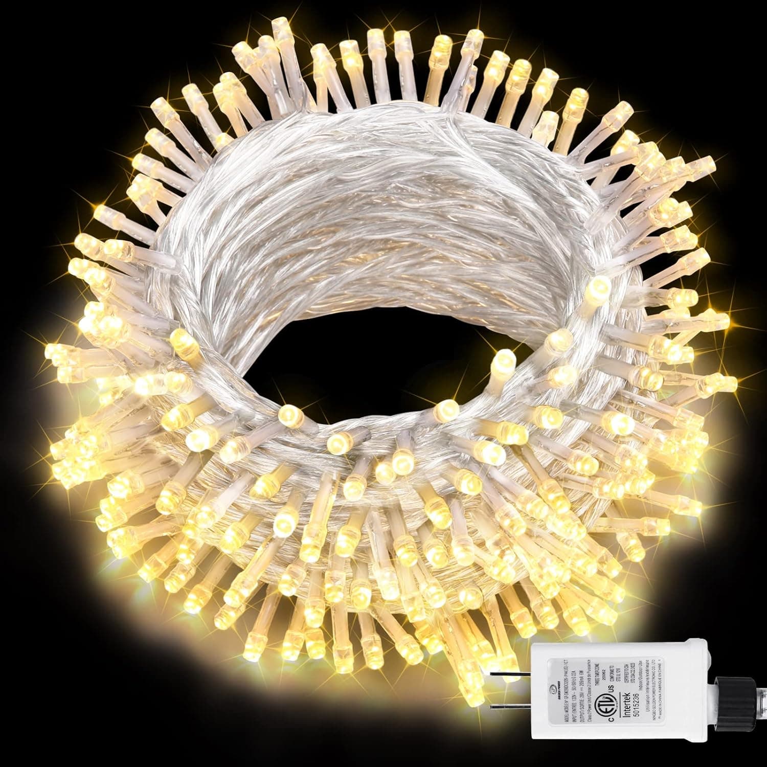 Lomotech 300LED String Lights, 98ft Fairy String Lights with 8 Modes & Timer, Waterproof Connectable Lights for Home Xmas Wedding Party Room Yard Tree Holiday Decorations (Warm White)