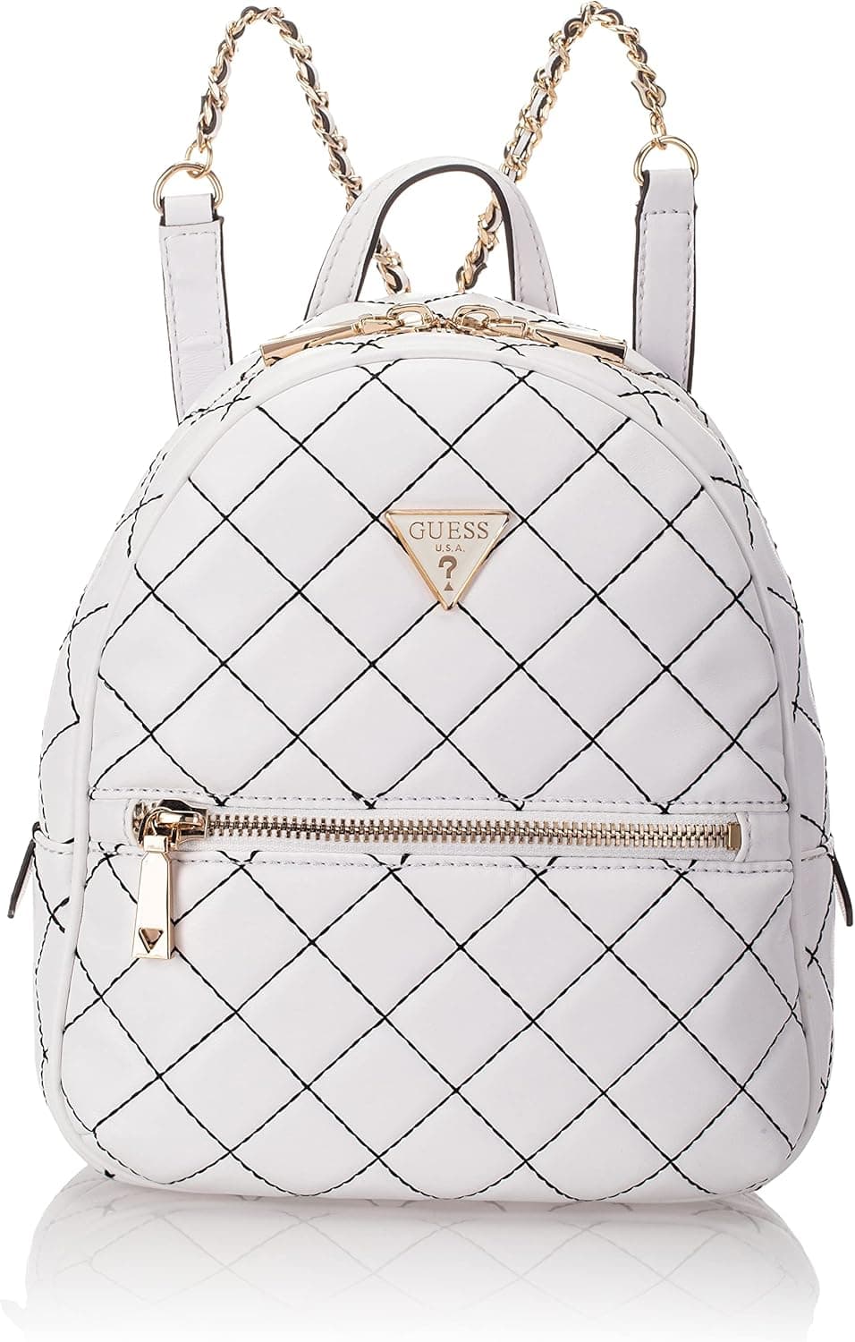 GUESS womens Cessily Backpack, White Multi, one size US