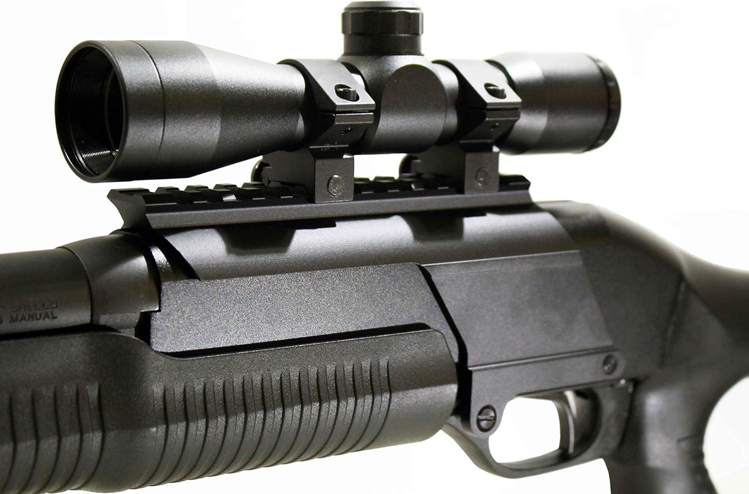 Trinity 4x32 mildot Reticle Aluminum Black Picatinny Weaver Mount Adapter Hunting Tactical Optics Sight with Single Rail Base for Stevens 320