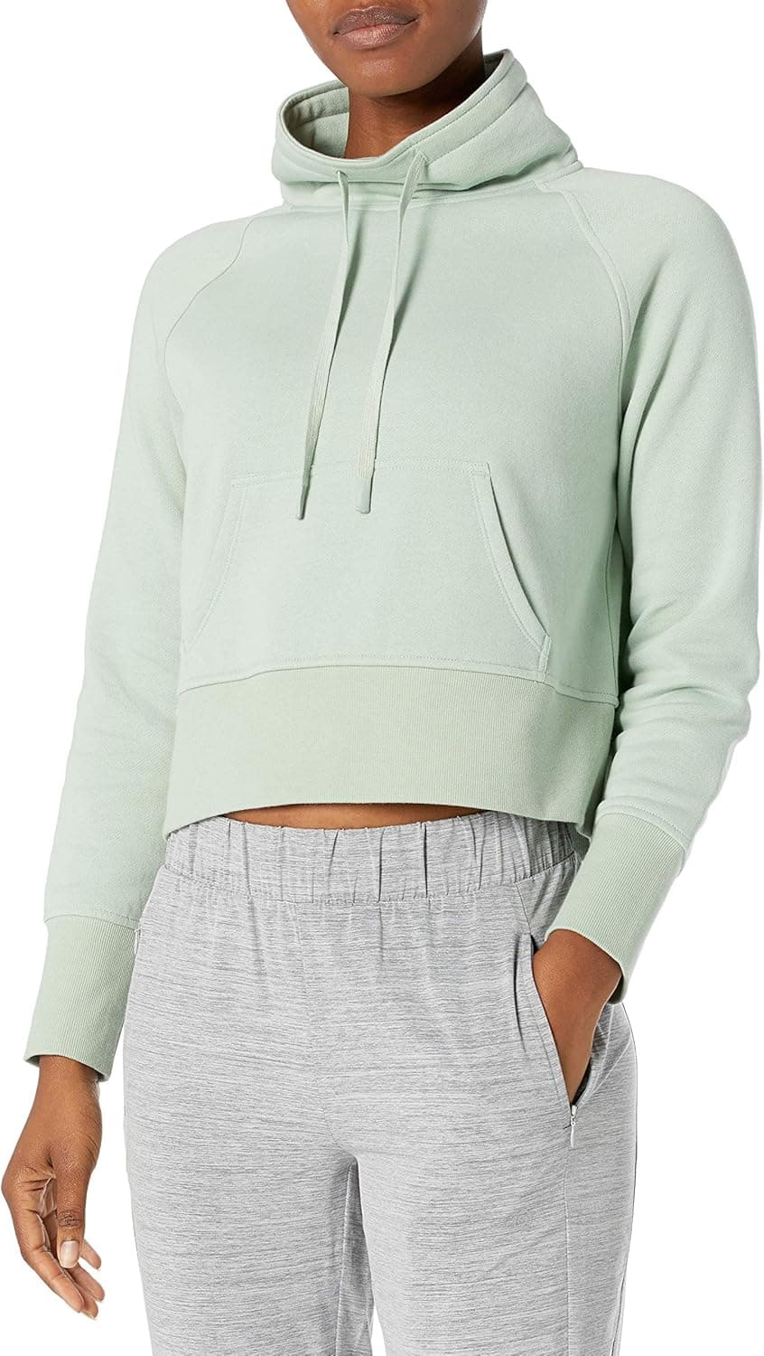 Core 10 Women's Super Soft Fleece Cropped Length Cowl Neck Sweatshirt