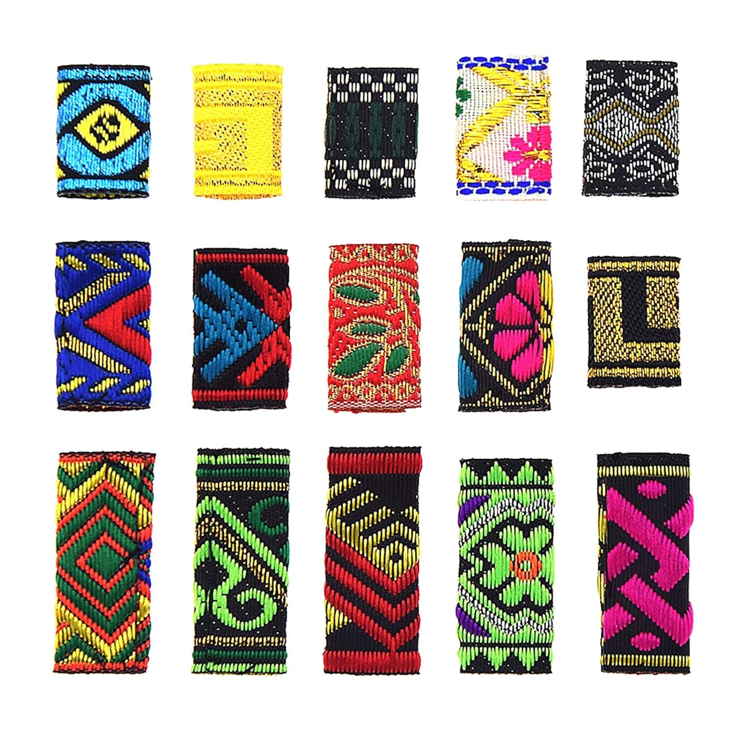 Lychee Fabric Dreadlock Bead 15 Pcs Hair Accessories Fashion New Hip-Hop Style