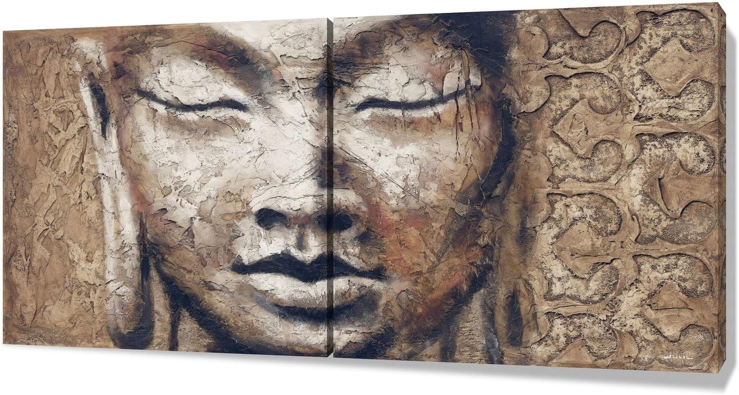 Fine Art Giclee PEACE by Juul, 48x24inch double panel, 24x24inch per panel
