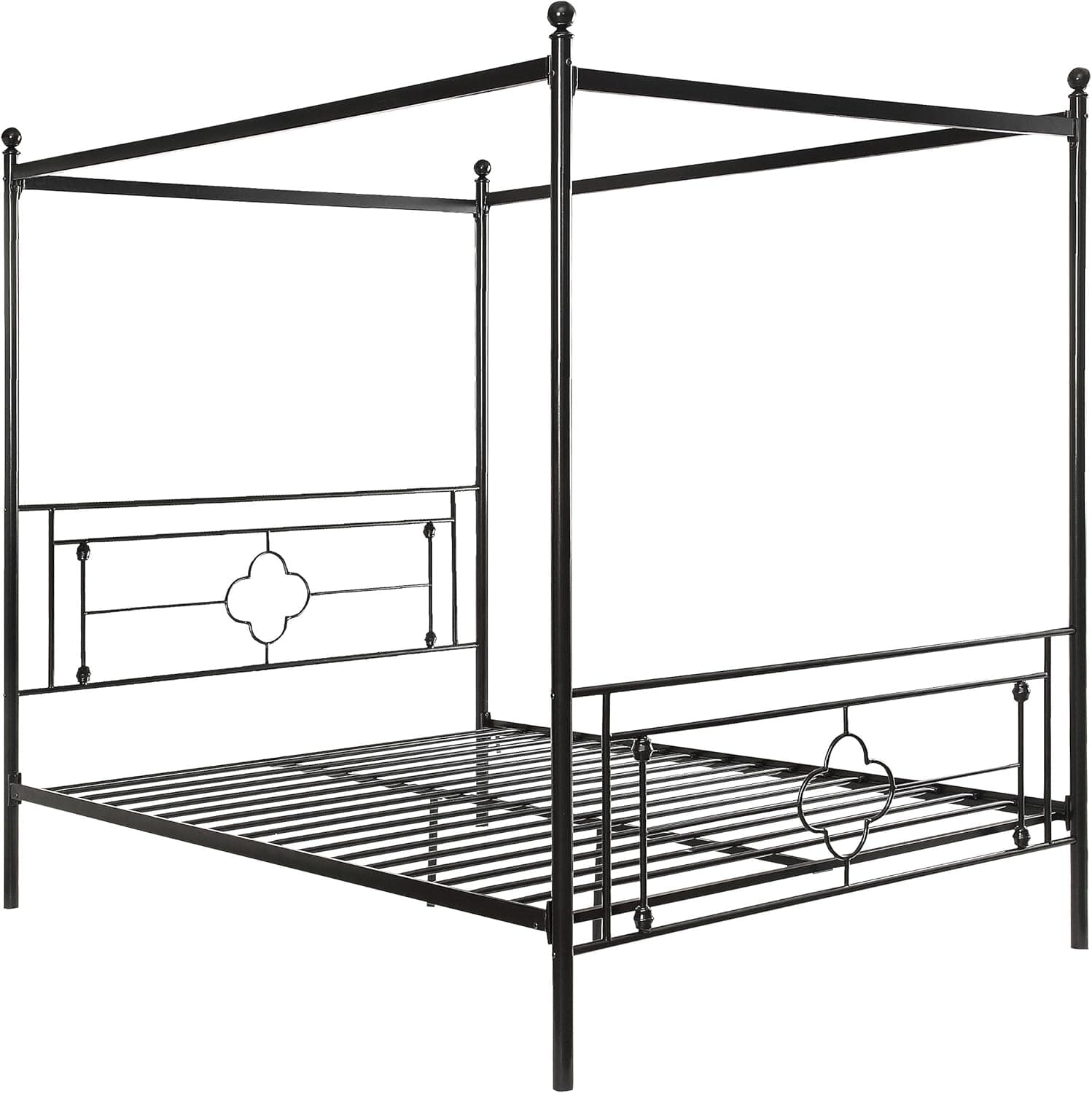 Homelegance Hosta Metal Canopy Bed, Queen, Black