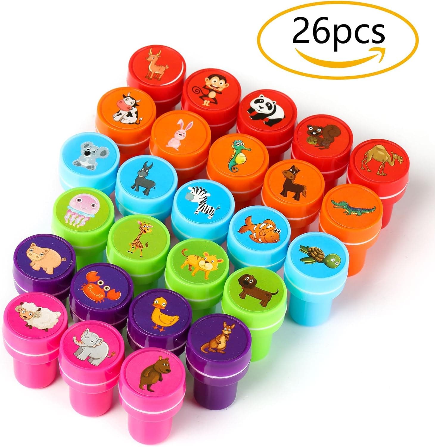 26 Pieces Assorted Self-Inking Stamps Set for Kids of Farm & Sea Animal Nautical Stamps - Party Favor, Teacher Stamps