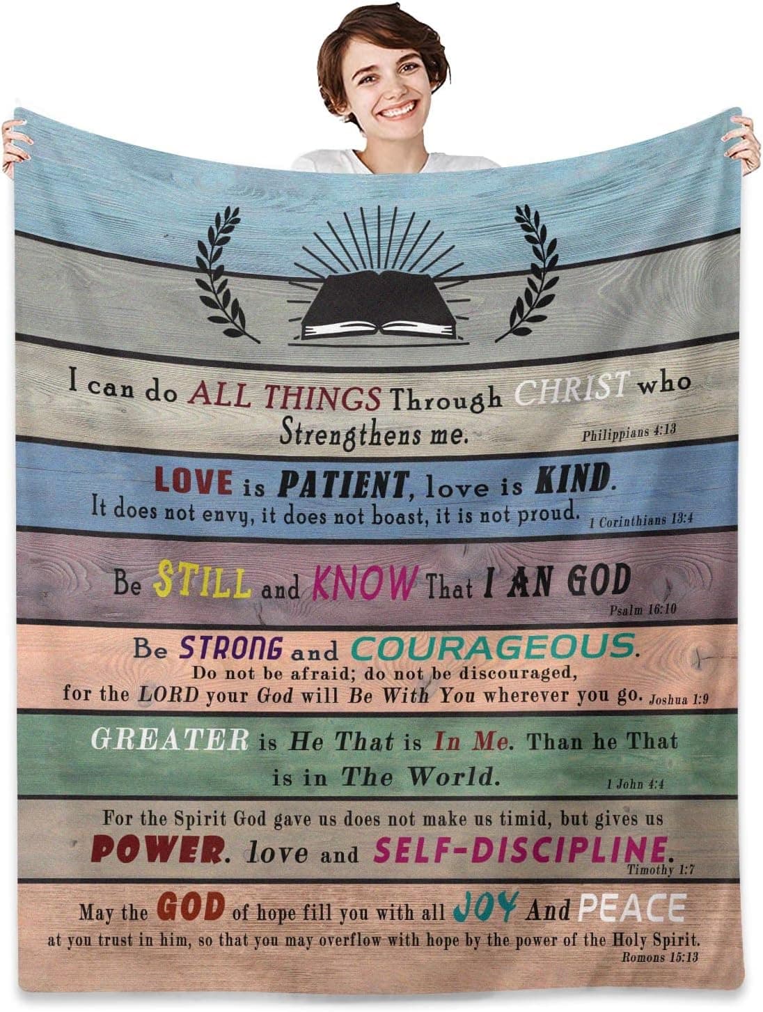 Positive Encourageous Attitude Blankets for Women - Soft Lightweight Throw Blanket for Bed Sofa - Inspirational Quote Gifts for Women - Thoughtful Blanket Gifts for Valentines, Birthday 60" x 50"