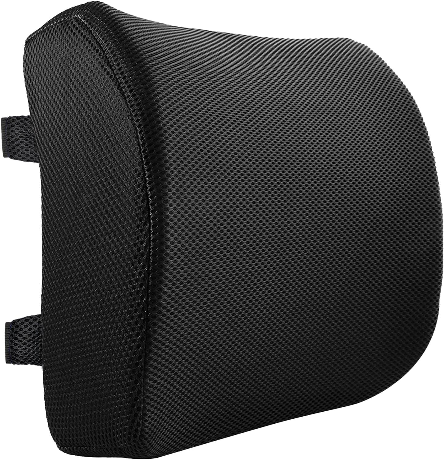 Tadge Goods Lumbar Support Lower Back Cushion Pillow - Great Straps for Office Chair and Car - for Sciatic Nerve Pain Relief | Thick, Comfortable 100% Memory Foam | Ergonomic, Orthopedic Design