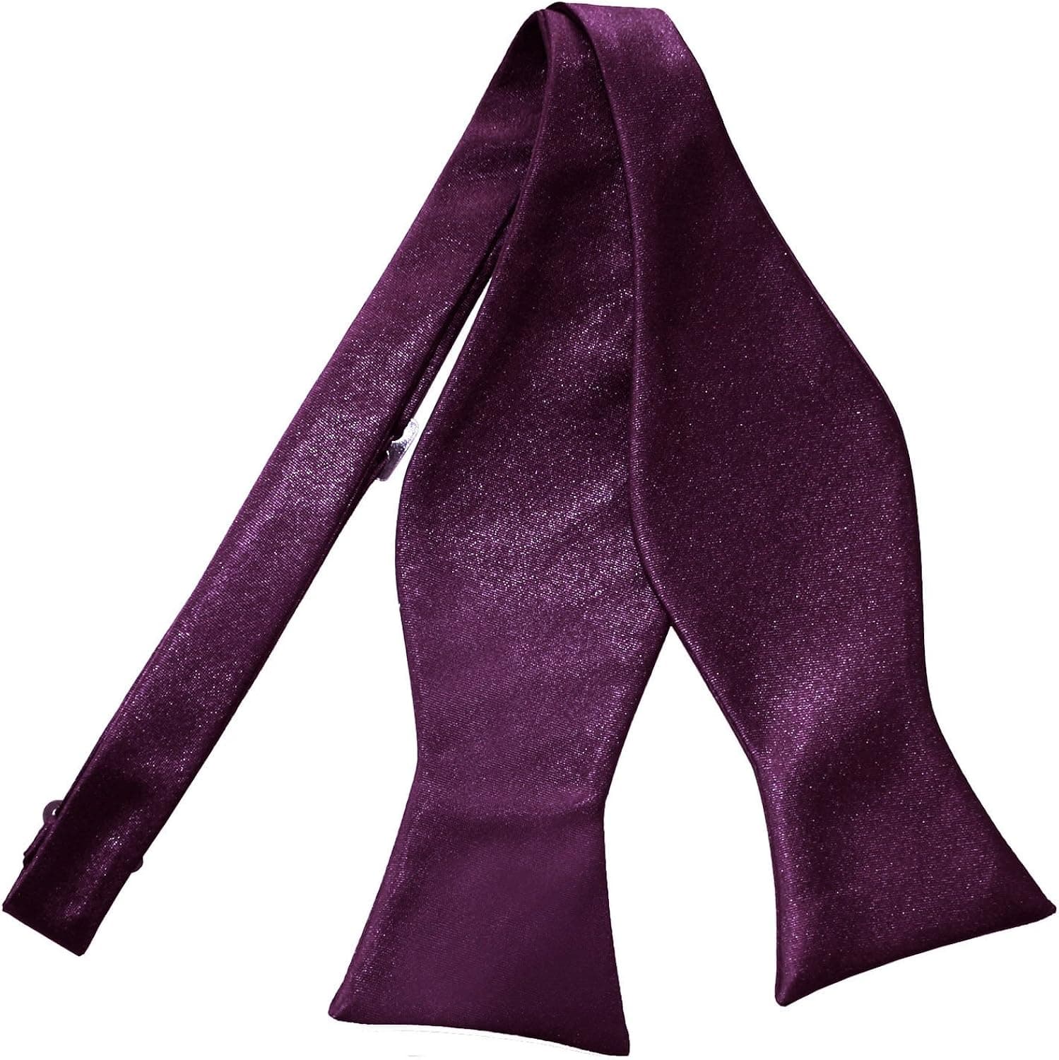 Solid Plain Satin Tuxedo Fashion Business Wedding Men's Self Tie Bow Tie