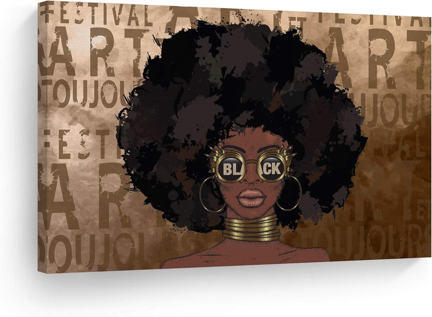 African American Wall Art, Black Art Wall Decor, African American Black Art, Black Girl Wall Art, Pop Art, African American Print, African Pictures, African Art Wall Decor, Canvas Prints-19x28