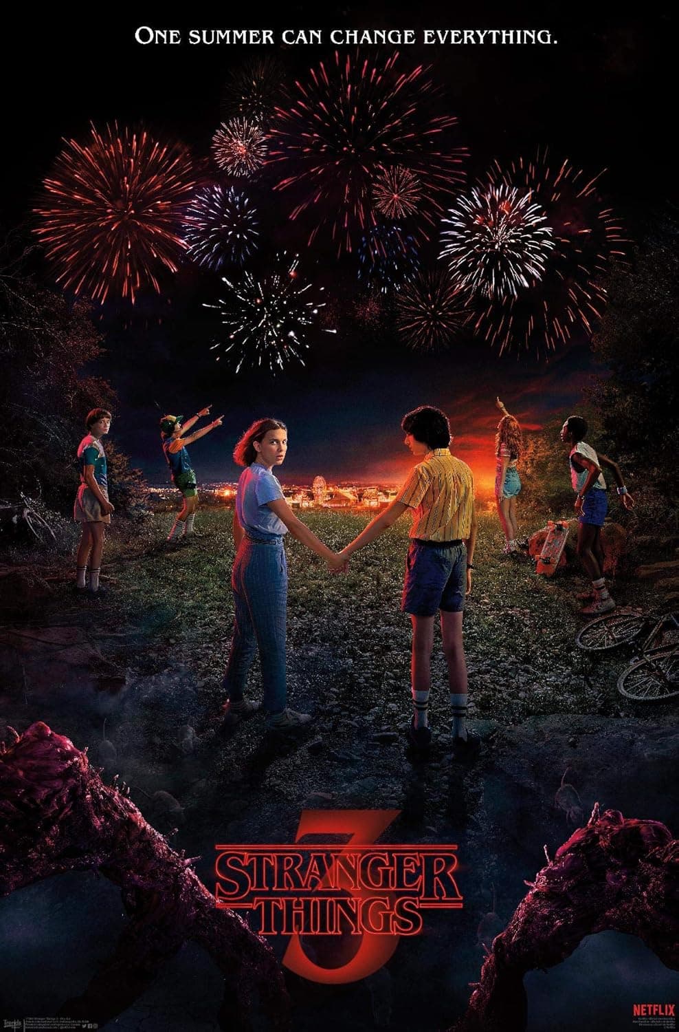 Trends International Netflix Stranger Things: Season 3 - Key Art Wall Poster, 22.375" x 34", Premium Unframed Version