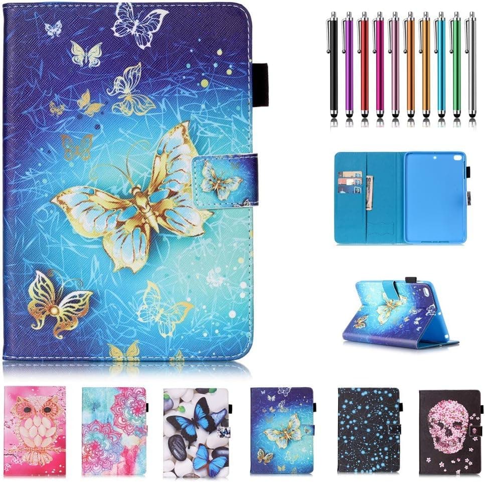 iPad Mini 4/3/2/1 Case Only Kingcool Slim Folding Leather Cover with Stand Auto Sleep Wake up for Apple iPad Mini 1/2/3/4 Generation(7.9 inch)