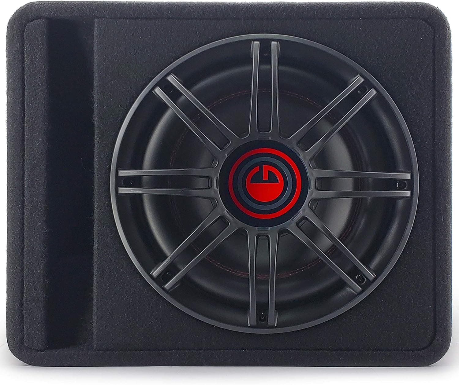 Gravity Audio G12BD1 Single 12" 1000W Loaded Warzone Competition Series Vented Subwoofer Enclosure Built in Amplifier 4 Ohm with High Premium Wood - 12 Inches - Universal Fit