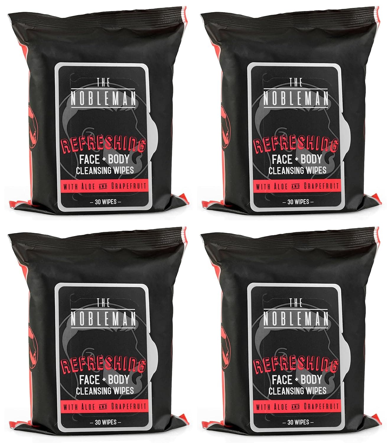 Men's Cooling Face + Body Cleansing Wipes - 4-Pack - 120Ct.