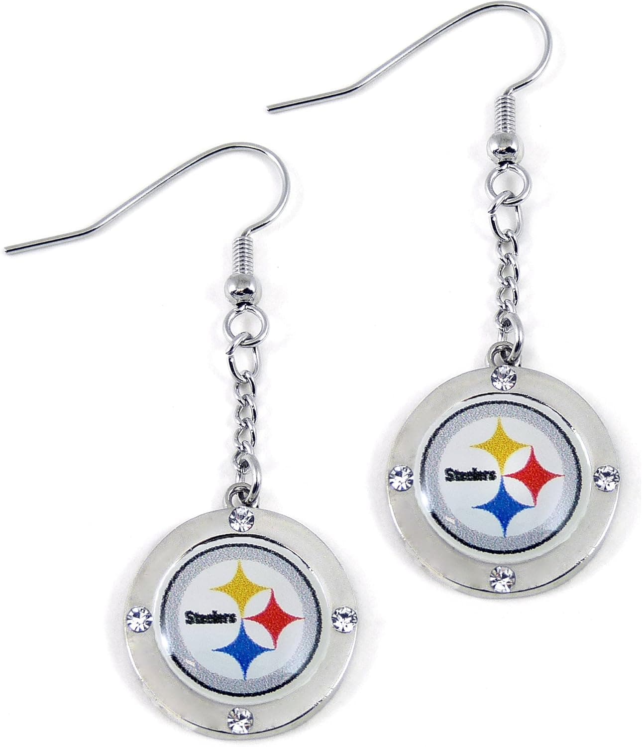 NFL Pittsburgh Steelers Crystal Dangle Earrings