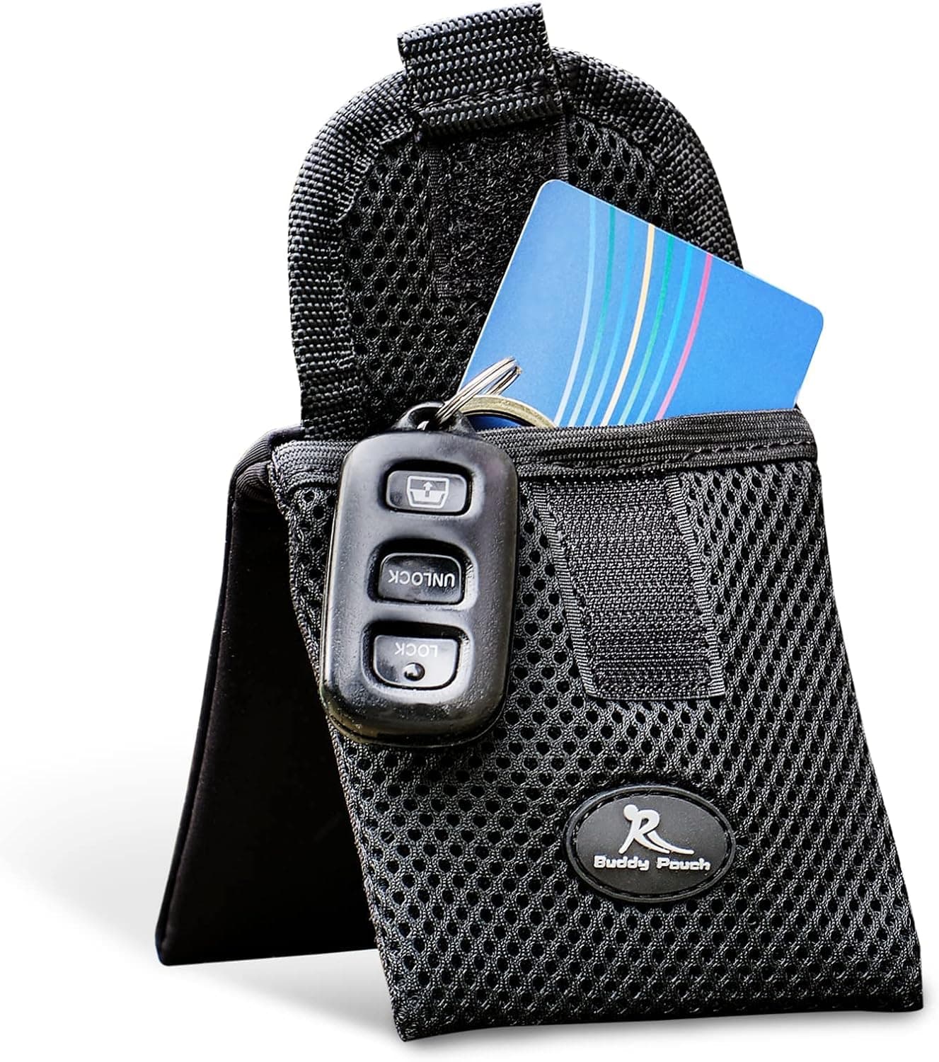 Running Buddy Magnetic Buddy Pouch - Plus | Beltess, Chafe & Bounce Free | Water-Resistant & Magnetic Closure | For Running, Walking, Traveling & More | For Men & Women | 6-1/2” L x 4” W