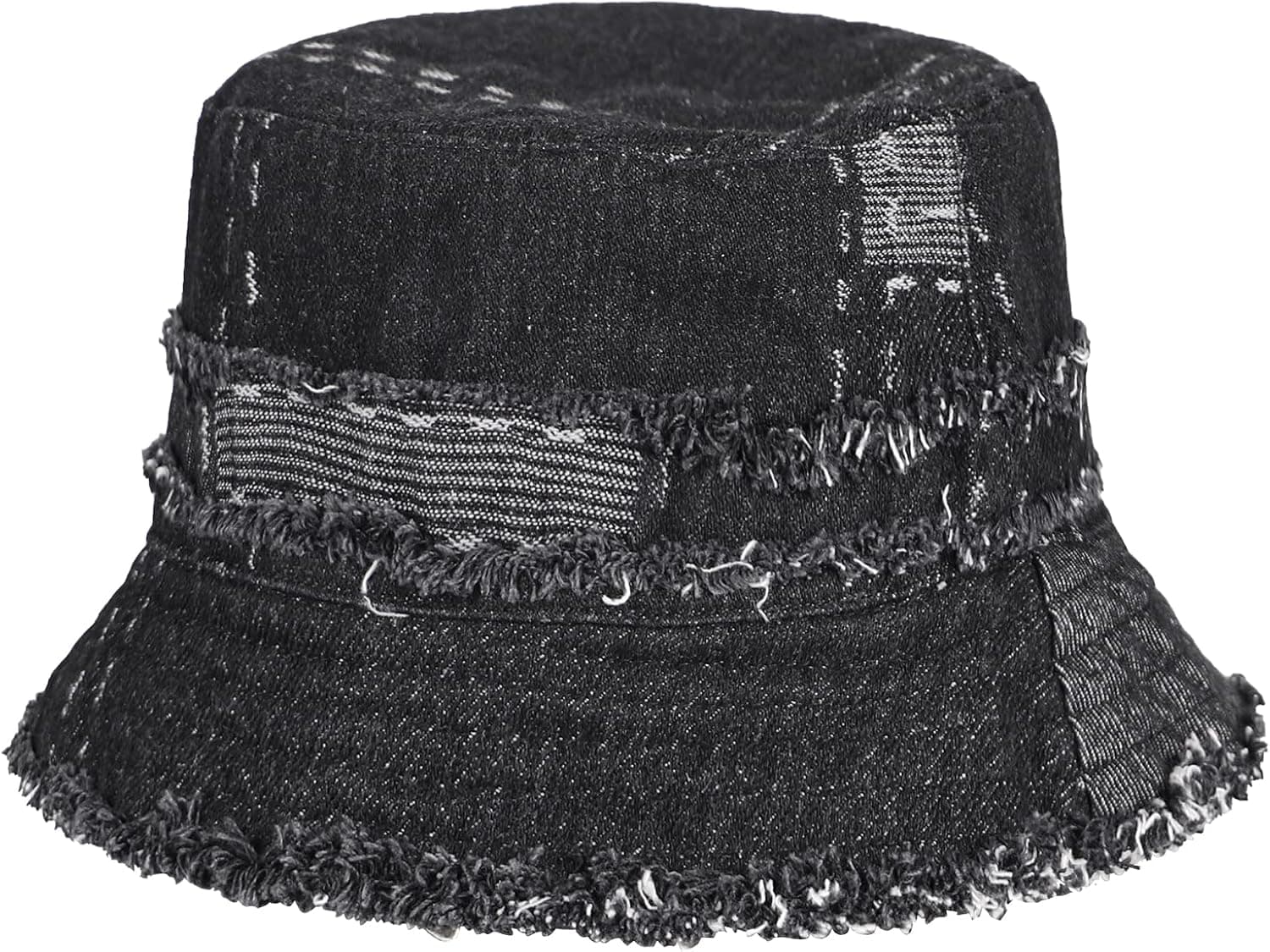GuanGu Denim Bucket Hat for Women Washed Packable Summer Beach Sun Hats Mens Womens Bucket Hat for Travel