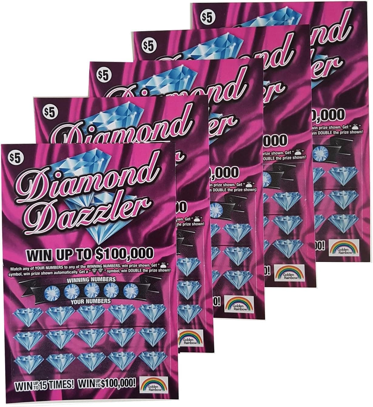 Will You Be My Bridesmaid Proposal Replica Scratch Off Cards | Set of 5 Fake Lottery Tickets | 3.3” x 5” | Perfect Wedding Keepsake