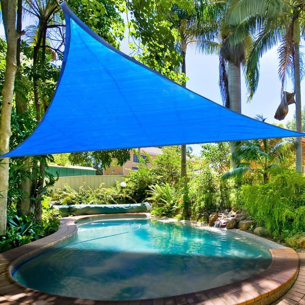 11.5' Triangle Outdoor Sun Sail Shade Shading Blue