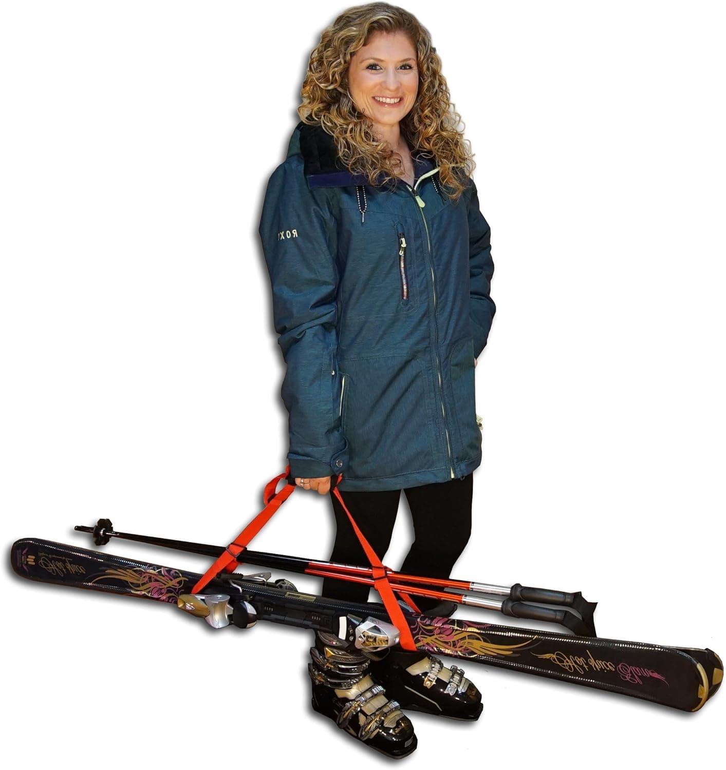 Hands Free & Ski, a ski and pole carrying system by Yost, Black