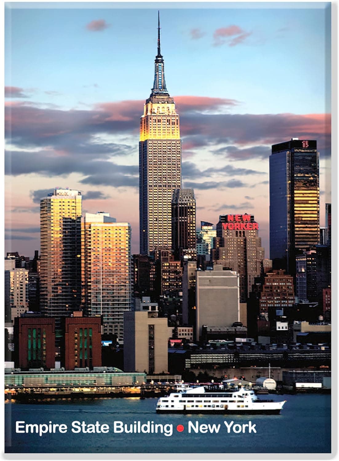 Empire State Building and New Yorker - New York City Photo Souvenir Refrigerator Magnet NYC Fridge Metal Magnet - New York Landmarks Cool Collectible Keepsake Gift…