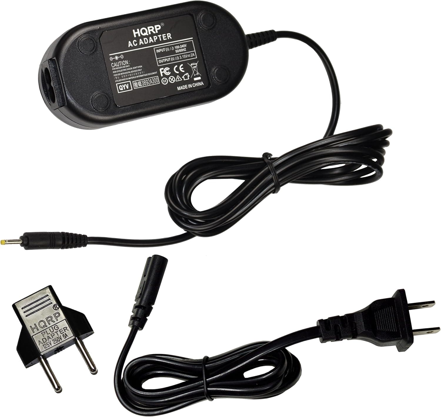 HQRP AC Power Adapter Compatible with Canon PowerShot SX110 is, SX 110, SX110IS, SX100 is, SX 100, SX100IS Digital Photo Camera Plus Euro Plug Adapter