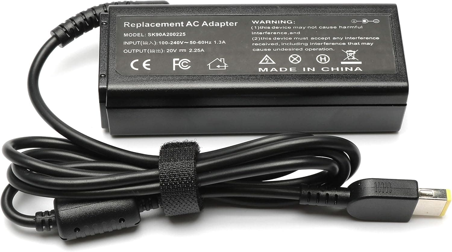YTech 20v 2.25a 45w 0C19880 Ac Adapte Laptop Charger Replacement for Lenovo ADLX45NCC2A ADLX45NLC2A ADLX45NLC3A ADLX45NLC3, IdeaPad Flex 2 3 G40 G50 S21 S210,Yoga 2 11 11S