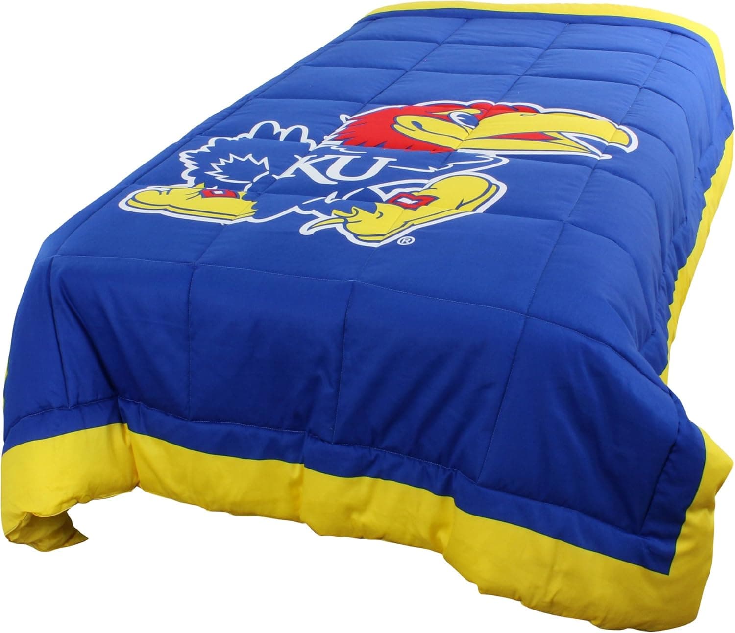 College Covers Kansas Jayhawks 2 Sided Reversible Comforter, Full