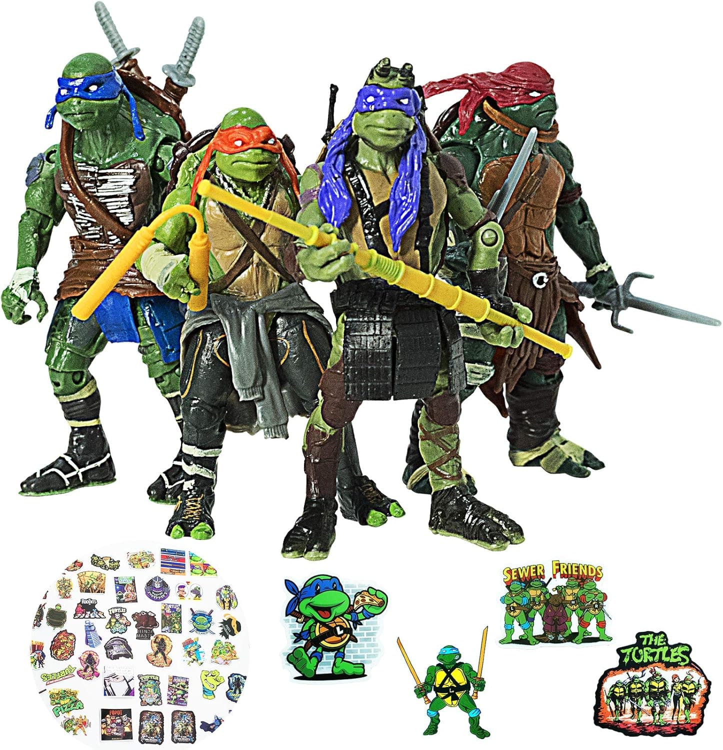 CRJ Tortoise Toys Set Superhero Action Figures Tortoise Toy Set 4pcs