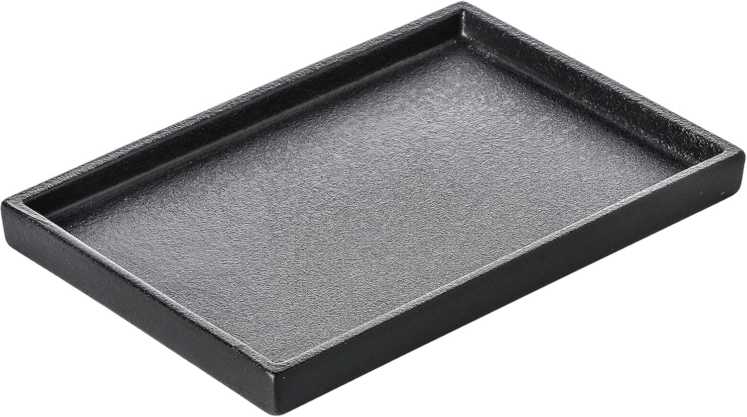 Redelaenor Ceramic Bathroom Tray, Black Matte Vanity Tray Decor Perfume Trays for Dresser Holder for Jewelry Candle Soap Plant Towel Cosmetic Organizer Rectangle Large Serving Tray