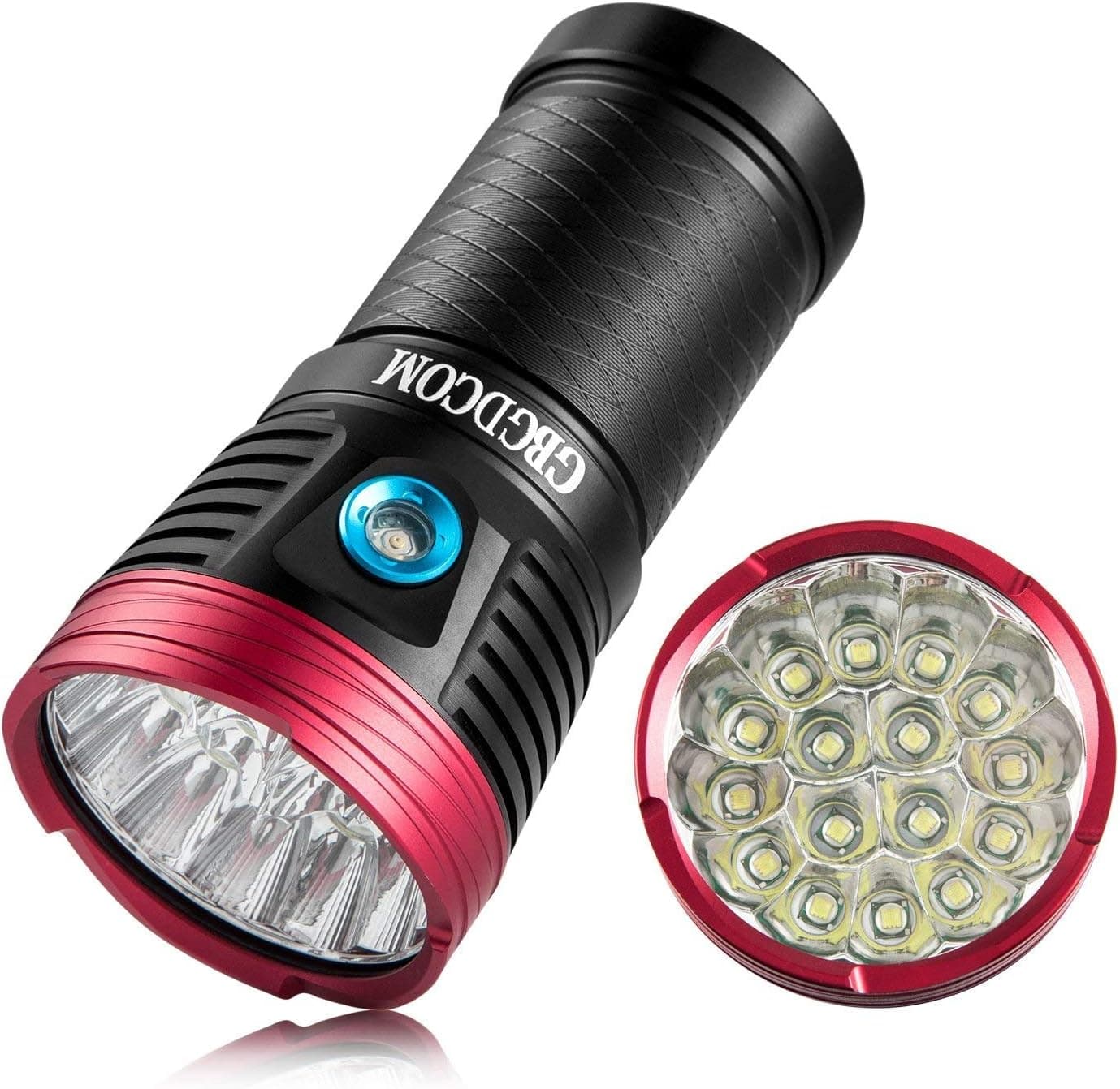Gibbon 13800 Lumens LED Flashlight 16 CREE XM-L T6 Super Bright Waterproof 5 Modes Torch For Hiking, Camping, Hunting,Fishing And Other Indoor Or Outdoor Activities
