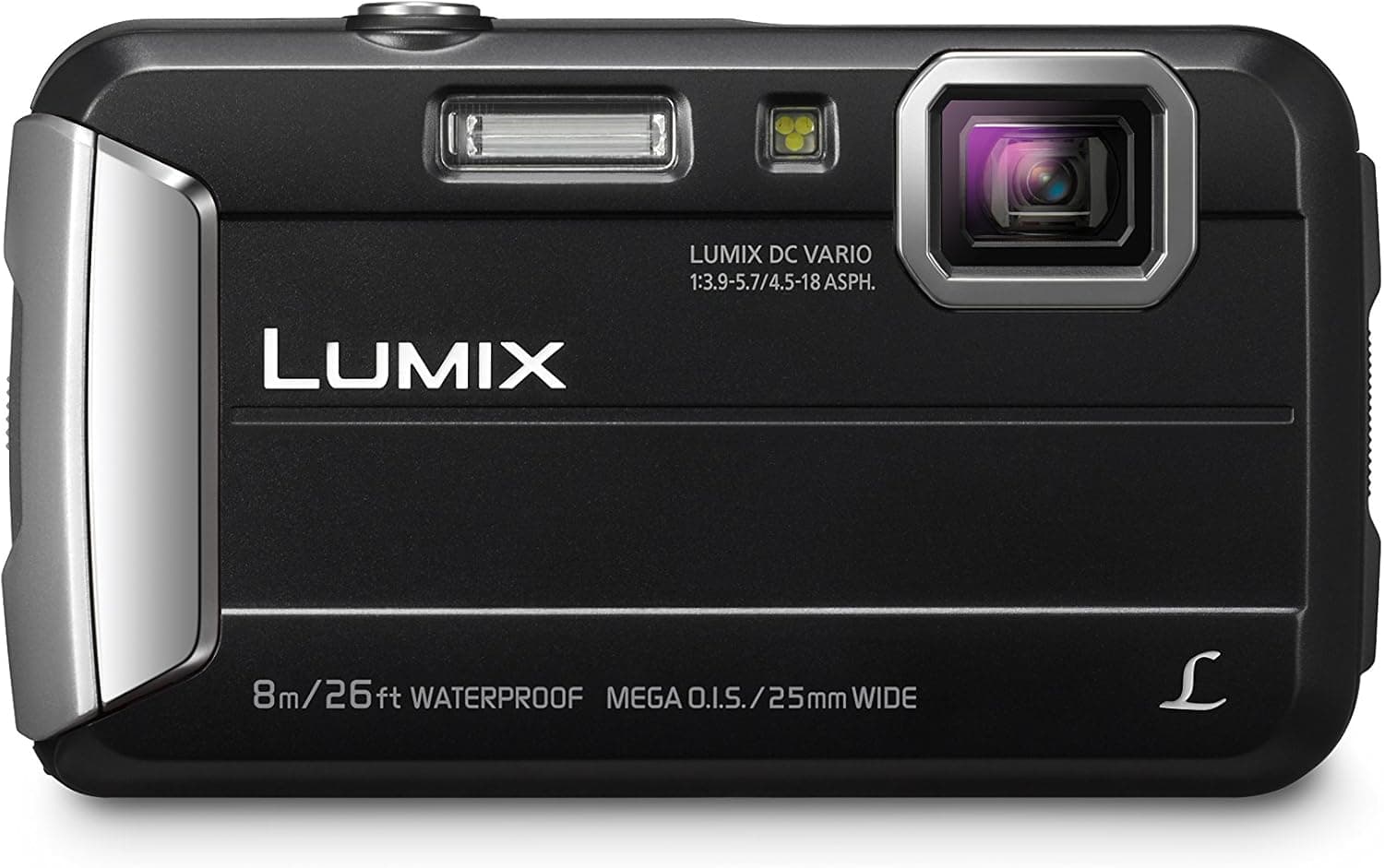 Panasonic LUMIX Waterproof Digital Camera Underwater Camcorder with Optical Image Stabilizer, Time Lapse, Torch Light and 220MB Built-In Memory – DMC-TS30K (Black)