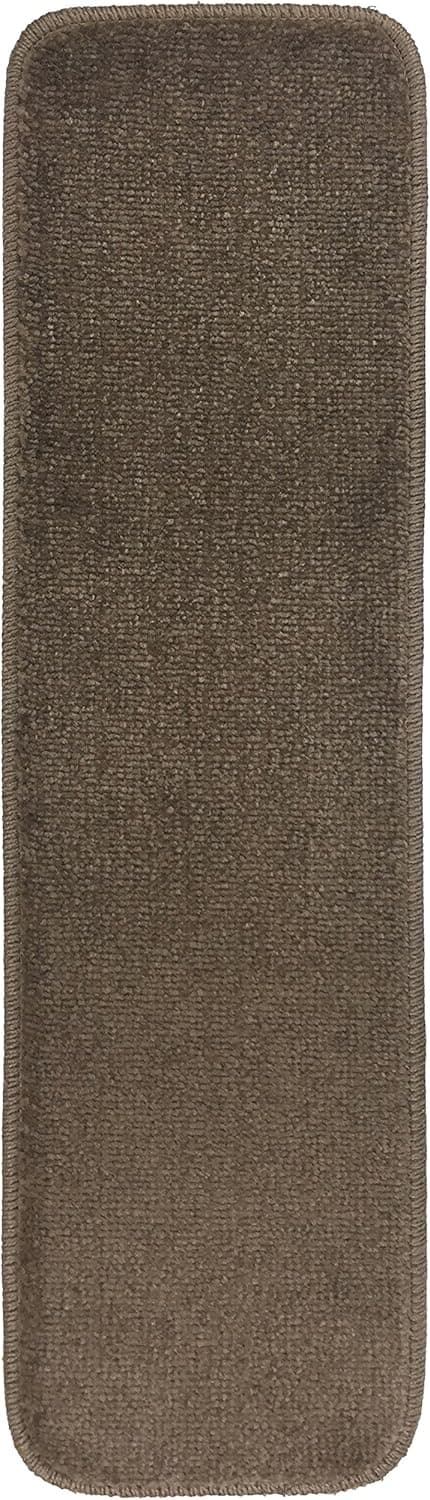 Euro Collection Stair Treads Collection Indoor Skid Slip Resistant Carpet Stair Tread 8 ½ inch x 30 inch (1 Piece, Cappuccino Brown)