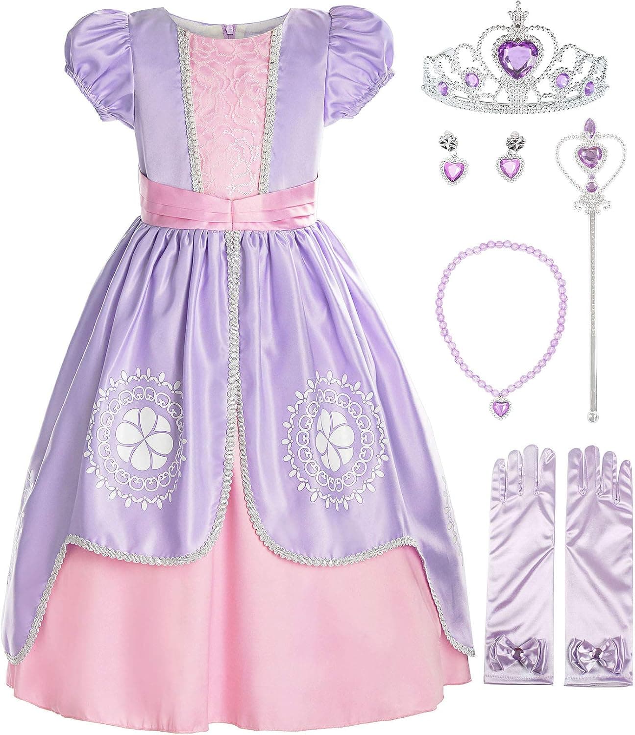 ReliBeauty Girls Short Sleeve Costume Princess Dress