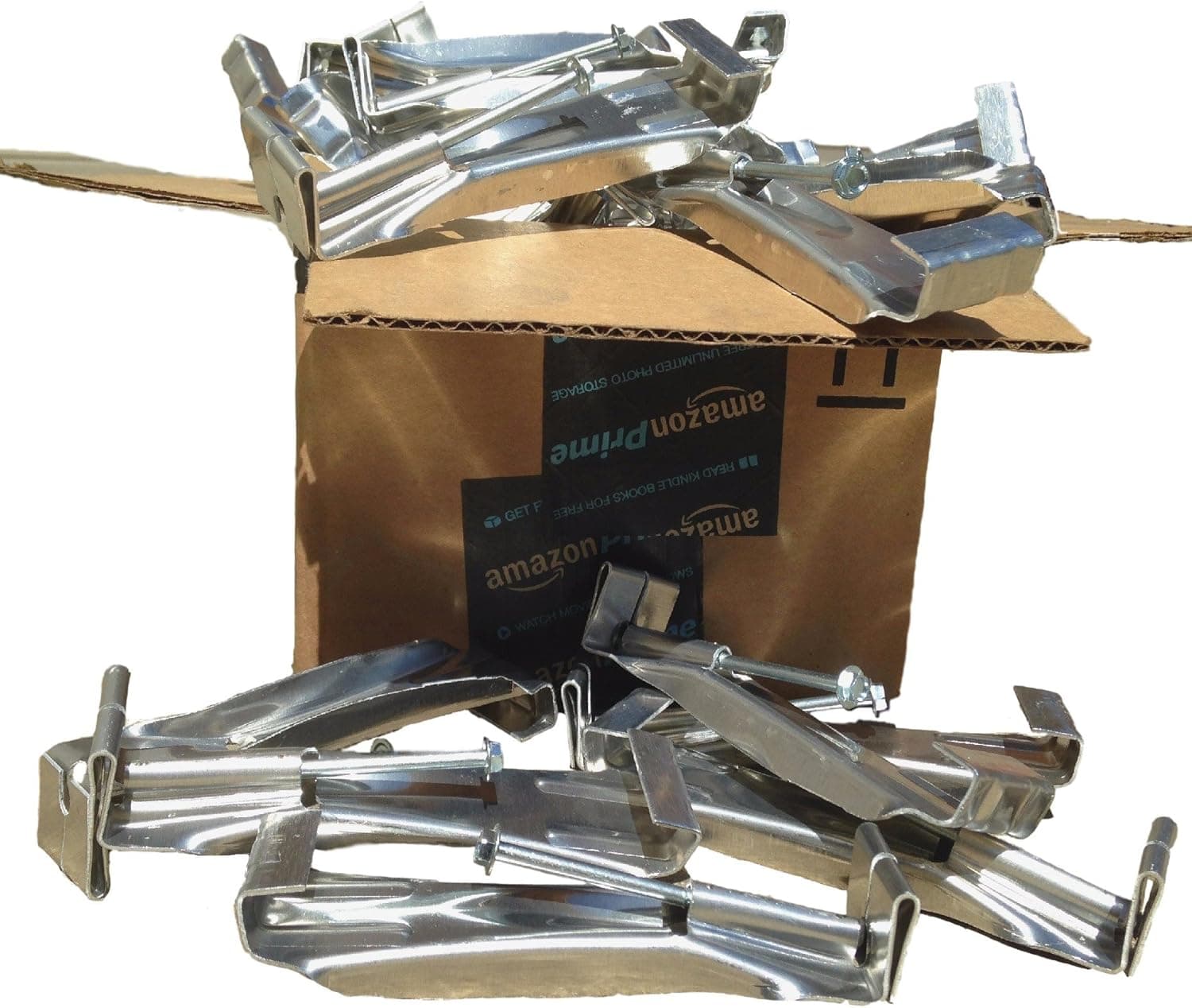 (50 Pack) 5 inch Premium Quick Hanger Hidden Rain Gutter Bracket with Pre-Inserted Screw
