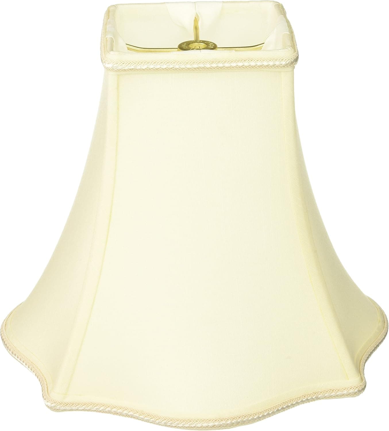 Royal Designs Fancy Square Designer Lamp Shade, Eggshell/Ivory, 4.5 x 10 x 8.75
