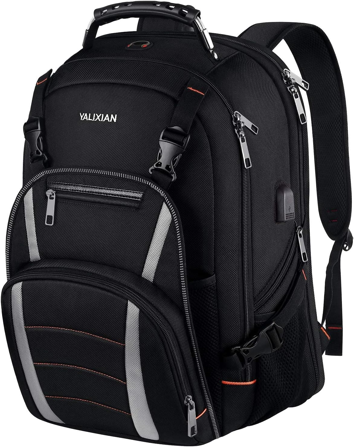Travel Laptop Backpack,Extra Large 17.3 Inch Laptop RFID Anti Theft TSA Friendly Backpack with USB Charging Port,Water Resistant College School Bookbag,Computer Bag for Women Men Notebook&Rugby Ball