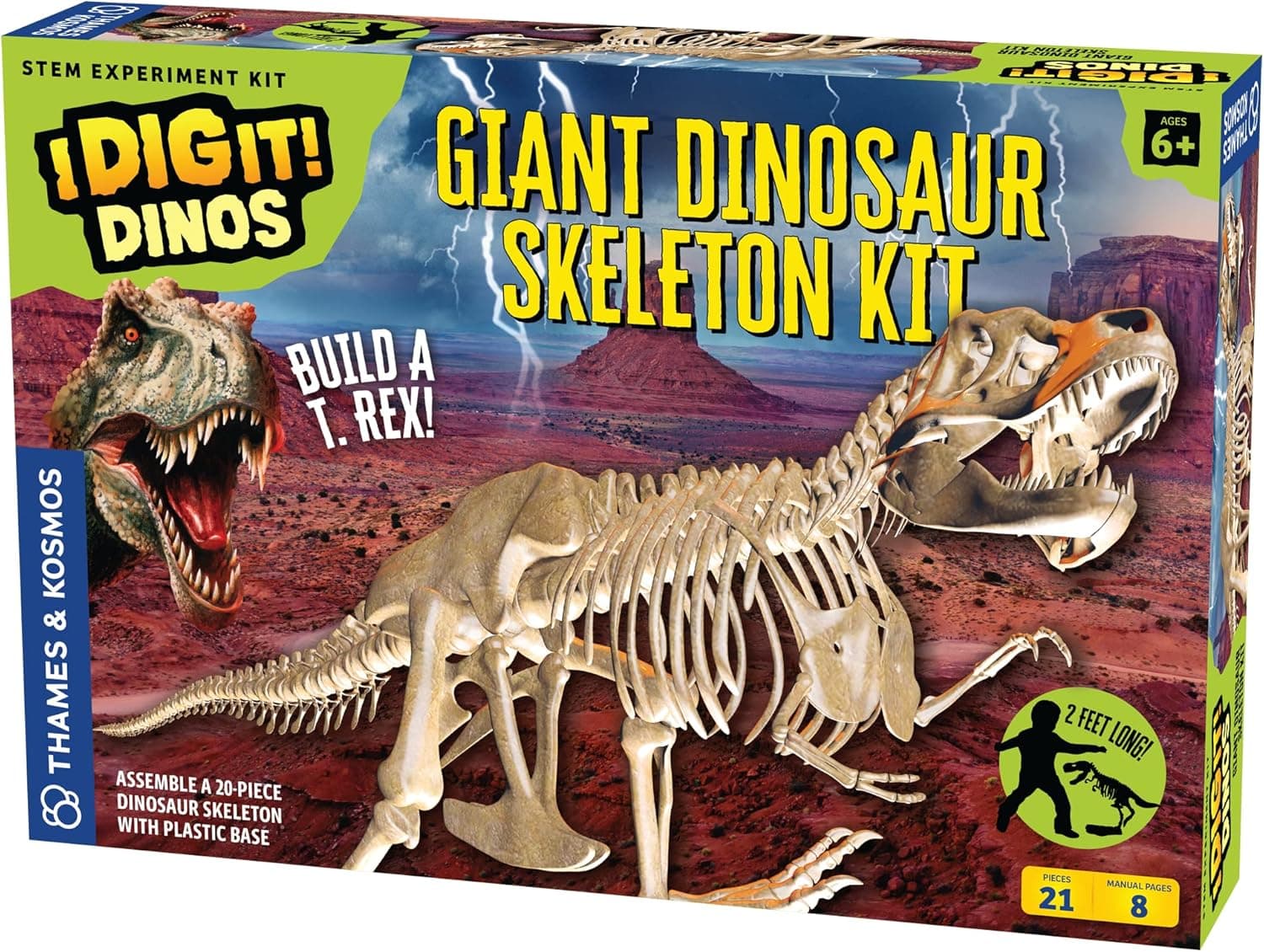 Thames & Kosmos Giant Dinosaur Skeleton Kit | STEM Activity | Build a 26-in Long T. Rex Skeleton Model | Explore Paleontology & Learn Fun Dino Facts | Includes Manual with Step-by-Step Assembly