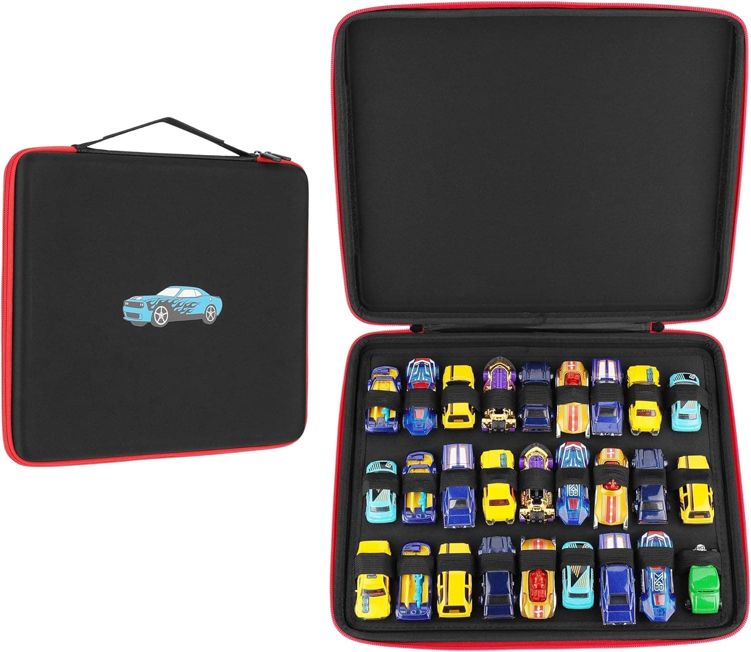 Brappo Hard Storage Carrying Case Compatible with Hot Wheels 27 Cars Gift Pack.(NO CAR)