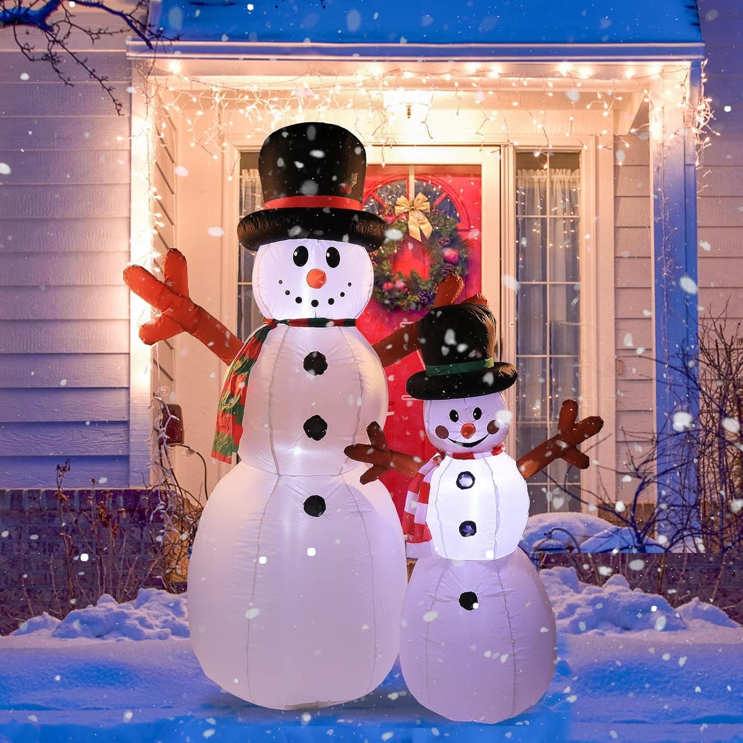 MUMTOP Christmas Inflatables Outdoor Decorations, 7FT Christmas Inflatable Santa Claus Carry Gift Bag Christmas Inflatables Outdoor Decorations with Led Lights Blow Up Yard Decoration…