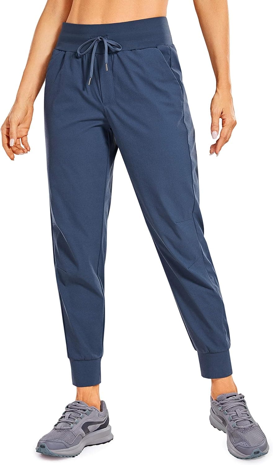 CRZ YOGA Athletic High Waisted Joggers for Women 27.5" - Lightweight Workout Travel Casual Outdoor Hiking Pants with Pockets