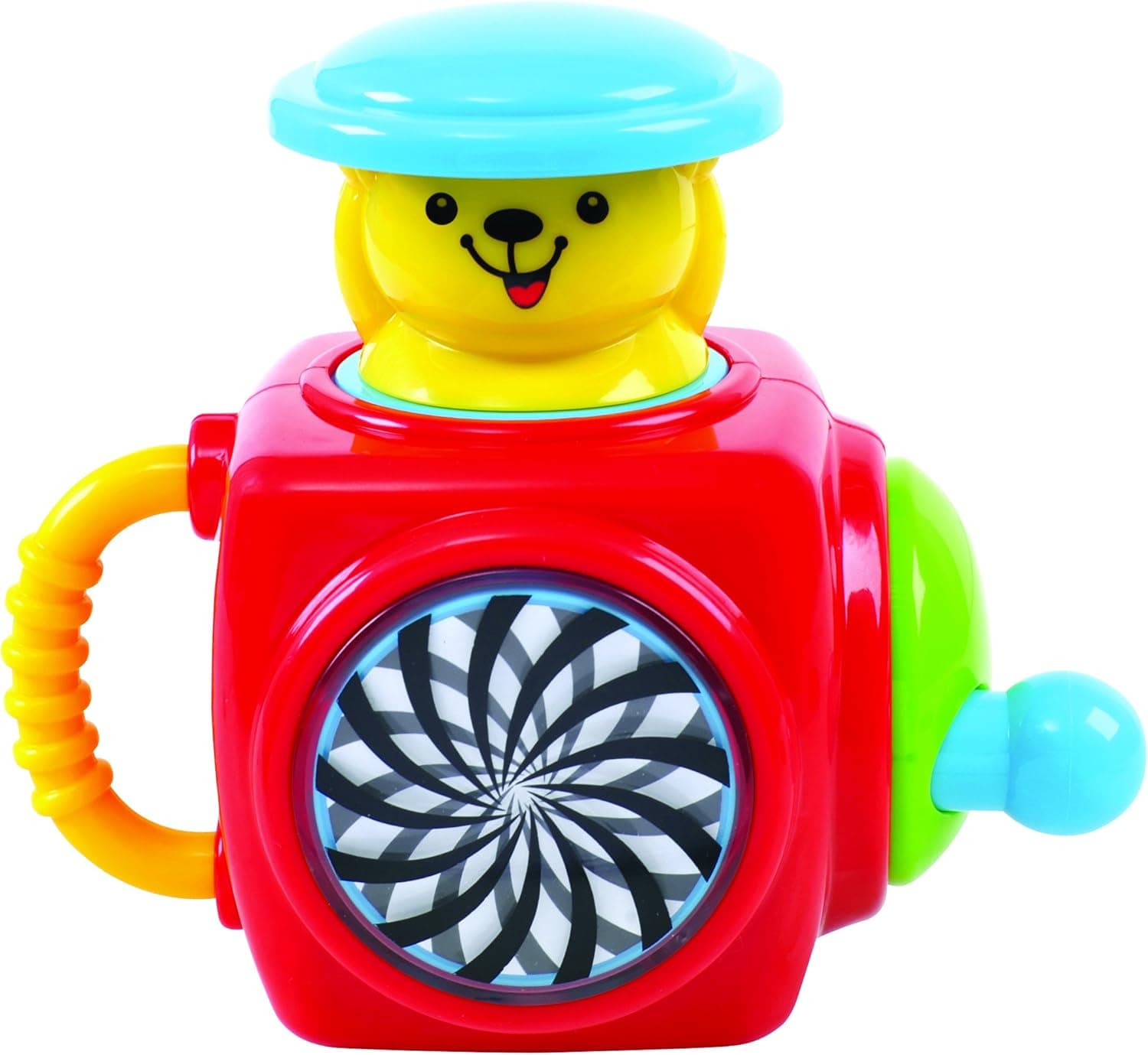 KidSource Pop-Up Bear - Musical Jack-in-the-Box Toy - Classic Play Pattern Promotes Early Learning and Fine Motor Skills for Infants Ages 1 Year Old and Up