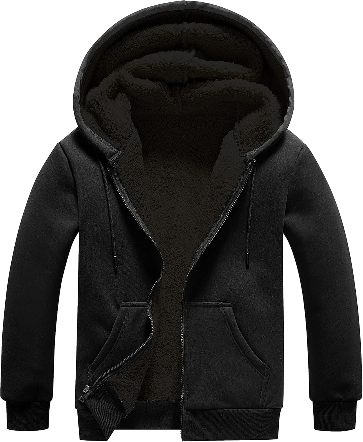 DR.G.TC Hoodies for men Full Zip Up Winter Sweatshirt Fleece Sherpa Lined Warm Coats