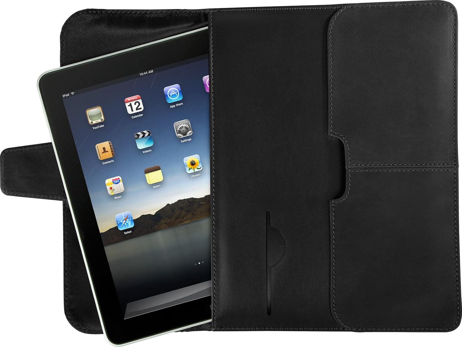 Targus Hughes Leather Portfolio for Apple iPad, iPad 2, iPad 3 and iPad 4th Generation, Black (TES010US)