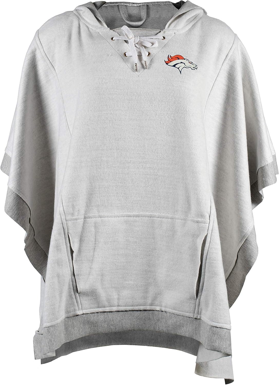 Littlearth womens NFL Denver Broncos Heather Hoodie Poncho, Grey, One Size