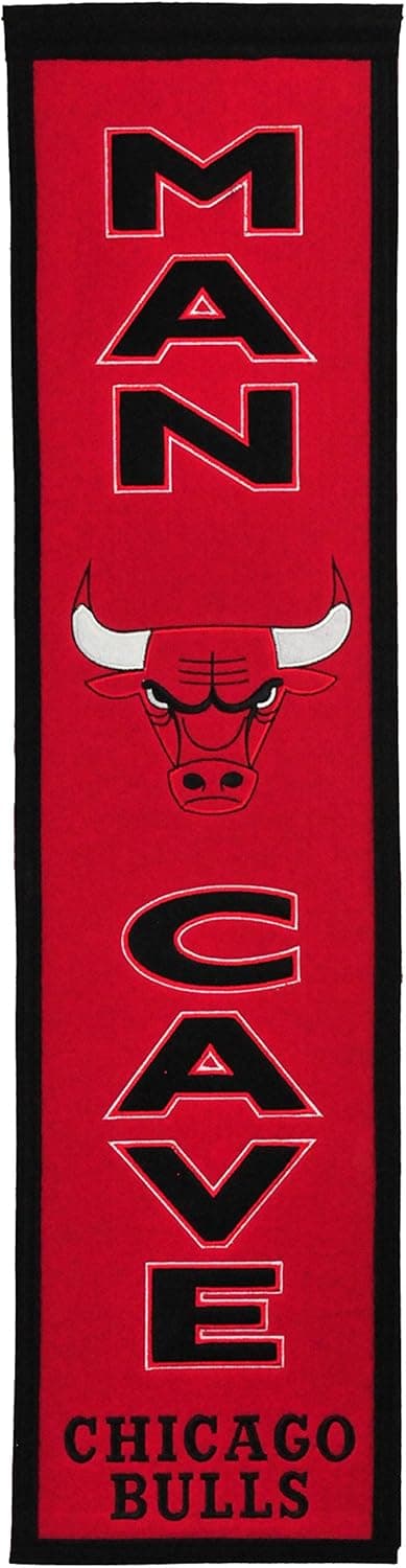 Winning Streak Sports NBA Chicago Bulls Man Cave Banner - Wall Decor for Sports Fans